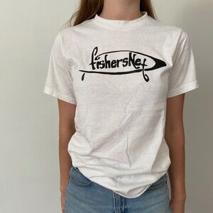 Fishernet white t-shirt